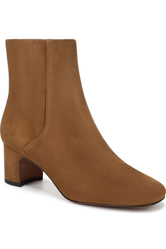 Women's Kellan Block Heel Bootie Elmwood Brown Suede 6M