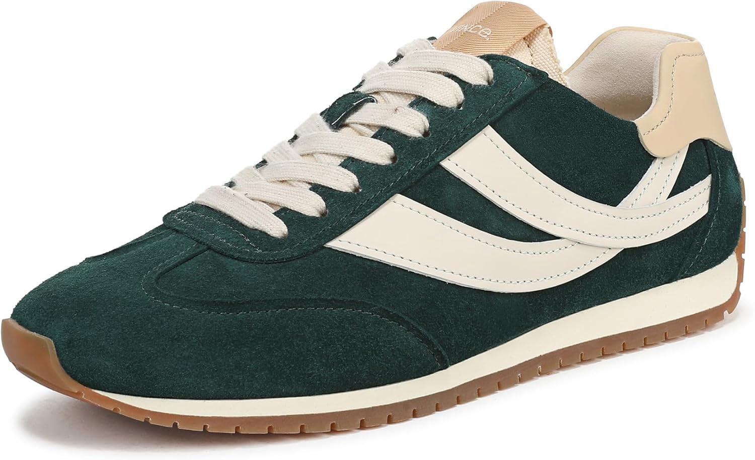 Vince Women's Oasis Runner Lace-Up Sneaker Billard Green/Flax 8.5M