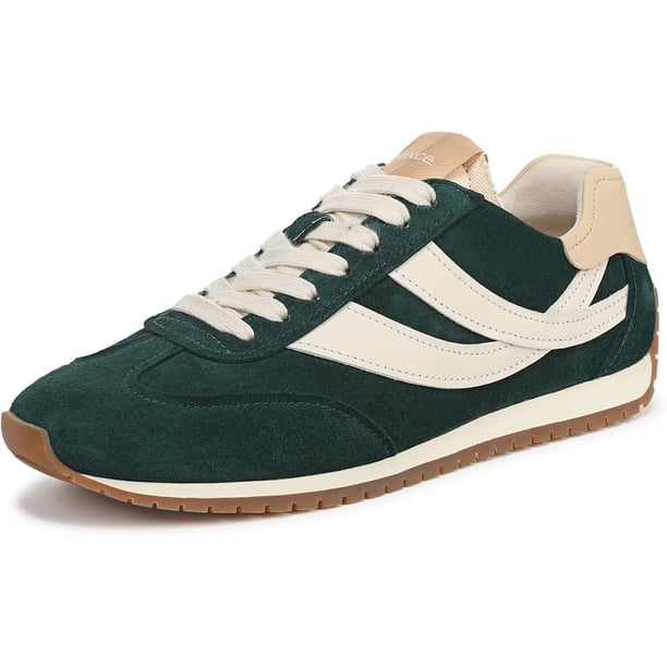 Vince Women's Oasis Runner Lace-Up Sneaker Billard Green/Flax 8.5M