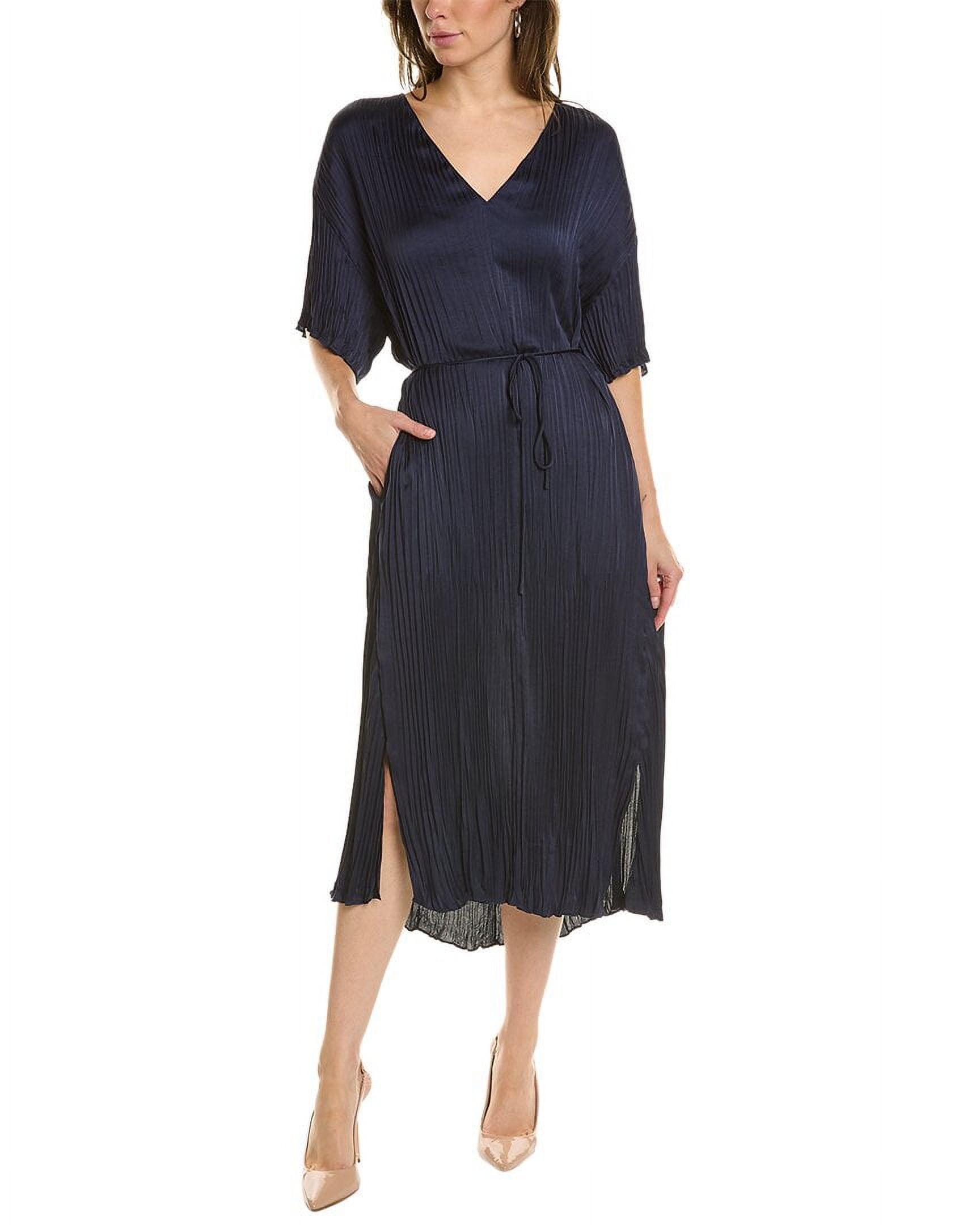 Vince chevron top pleated midi dress