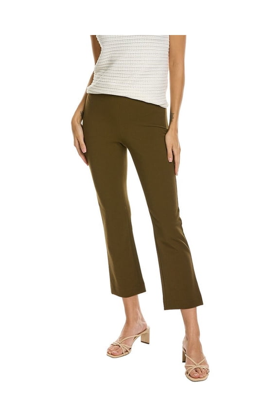 womens High-Waist Crop Flare Pant, XXS, Green