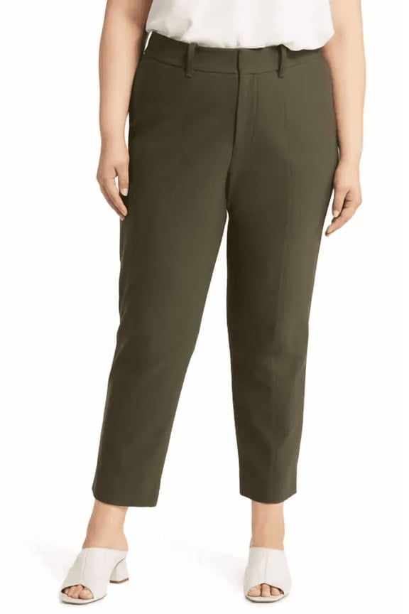 womens  Plus High Rise Cigarette Pant, 18