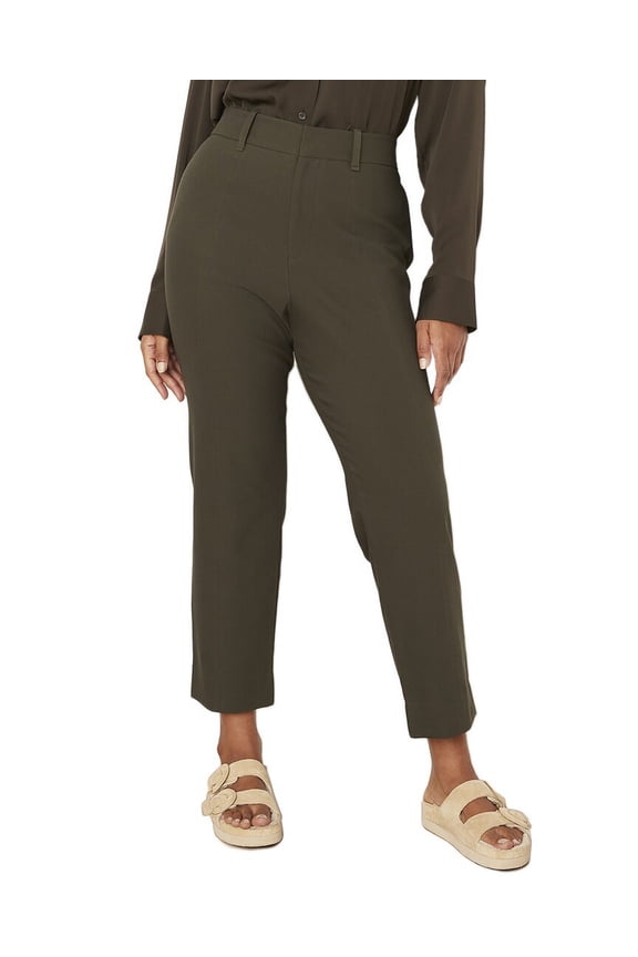 womens  Plus High Rise Cigarette Pant, 22