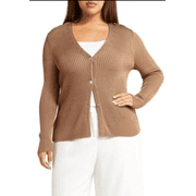 Vince womens Plus Ribbed Button Cardigan, 3X