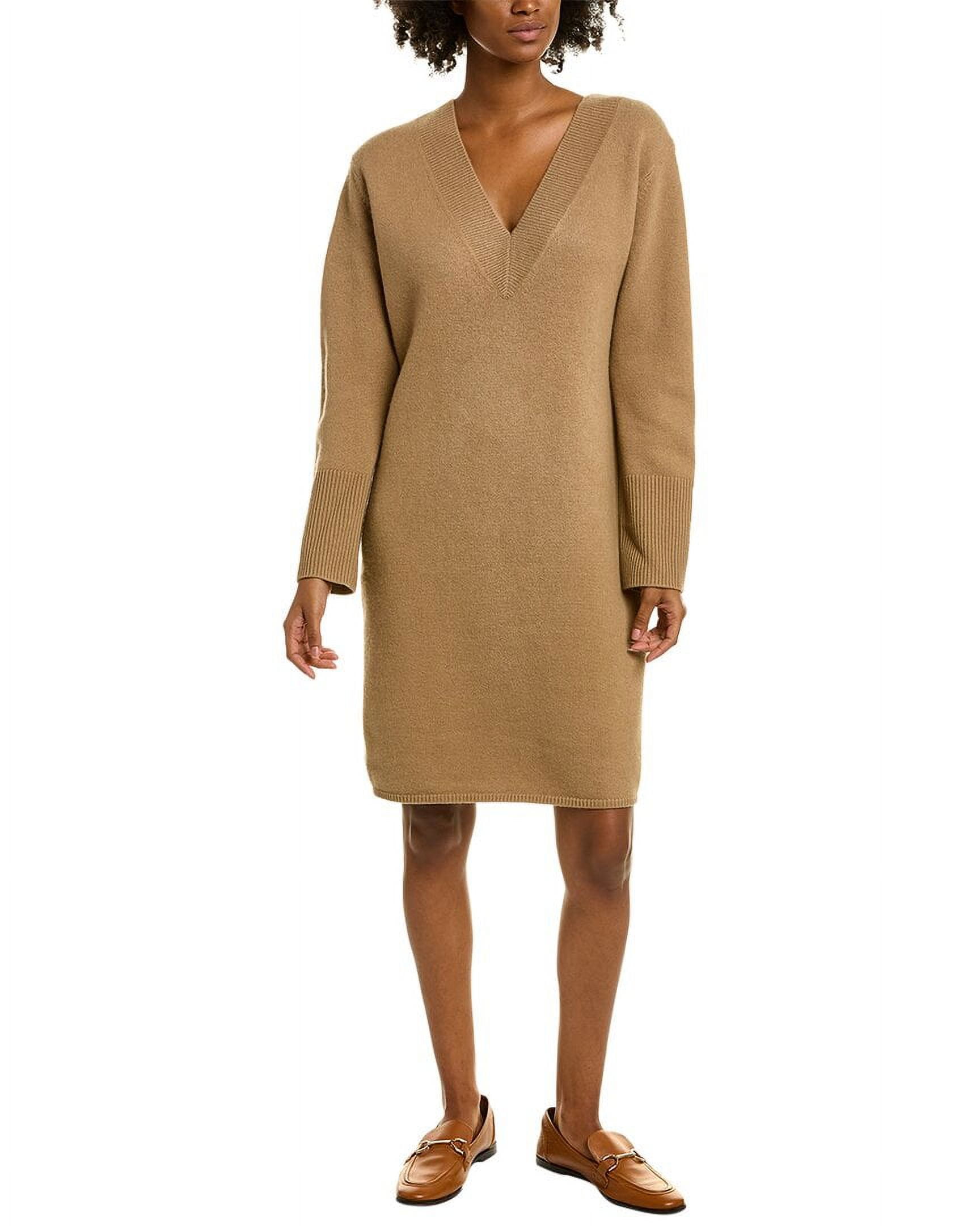 Vince womens Wool Cashmere Blend Sweaterdress XS Brown