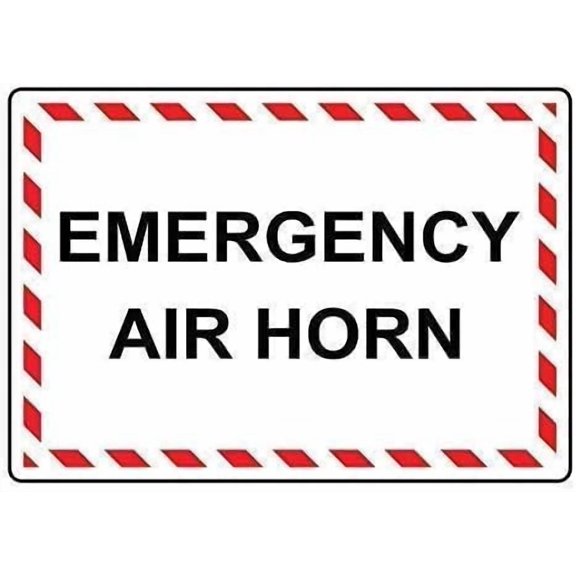 Vincenicy Metal Sign Great Aluminum Tin Sign Emergency Air Horn Sign 8 x12