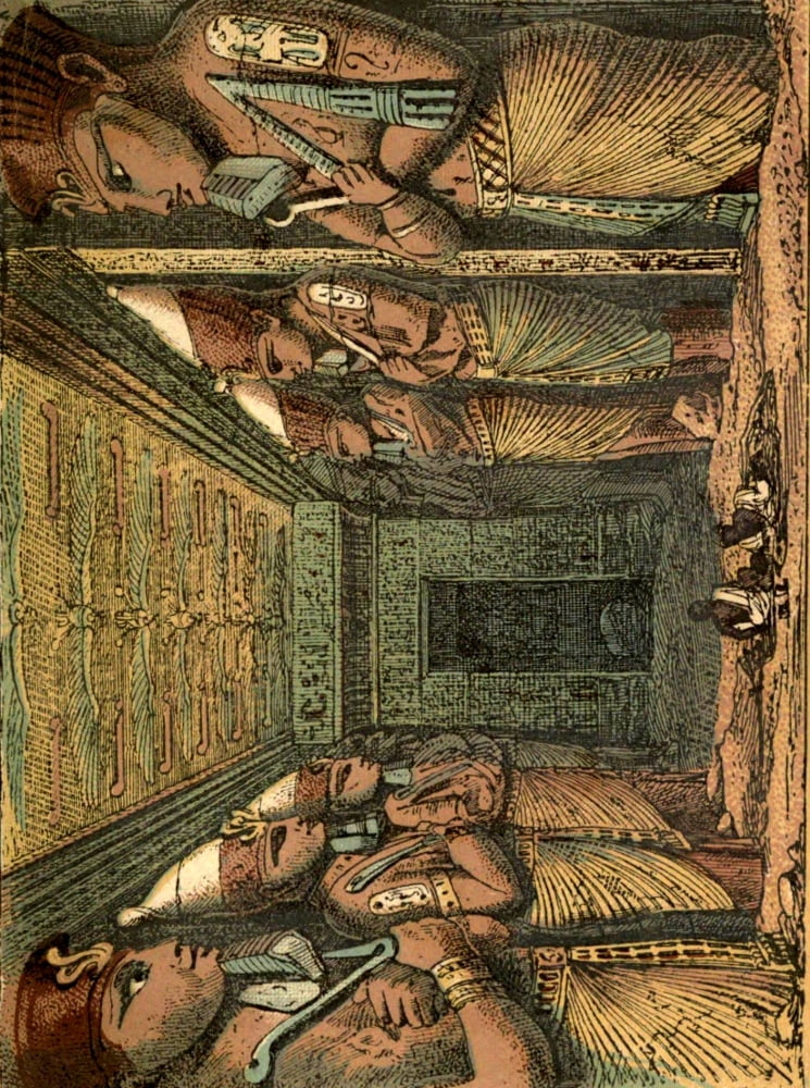 Vincent Brooks Day Lith The Pharaohs and their people 1884 Hall in the great temple at Ipsambul Canvas Art - Vincent Brooks Day Lith (18 x 24)