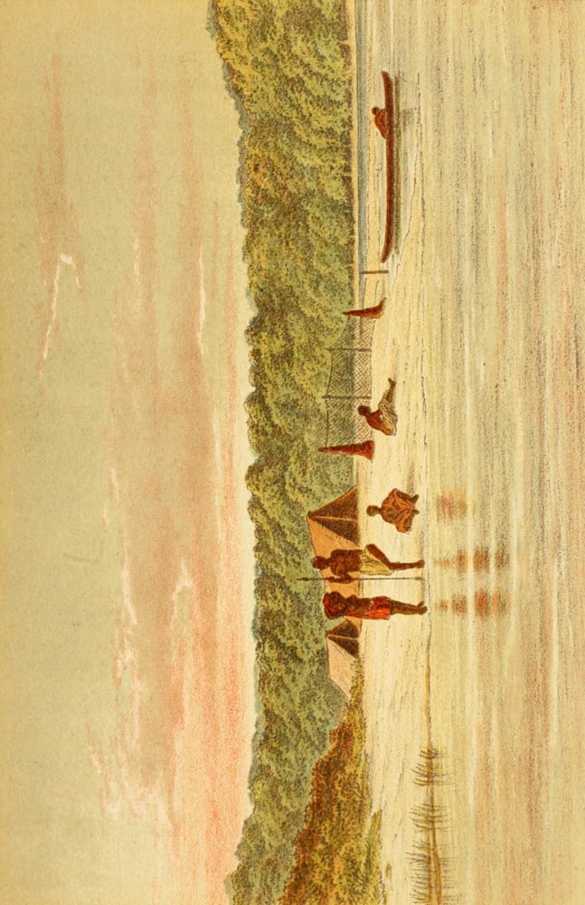 Vincent Brooks Lith The First Ascent of the Kasai 1889 Fishermen of the Lulua Canvas Art - Vincent Brooks Lith (18 x 24)