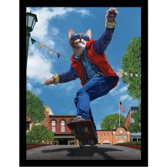 No Author Vincent Hie (Cat To The Future) 30 x 40cm Collector Print (Framed)