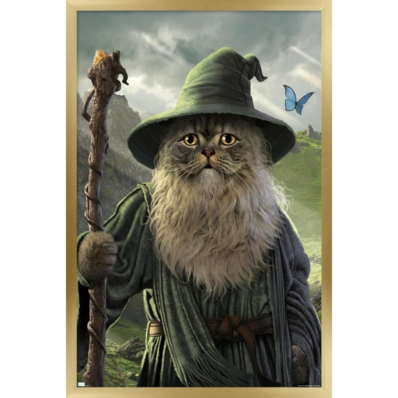 Vincent Hie - Catdalf Wall Poster, 14.725" x 22.375", Framed