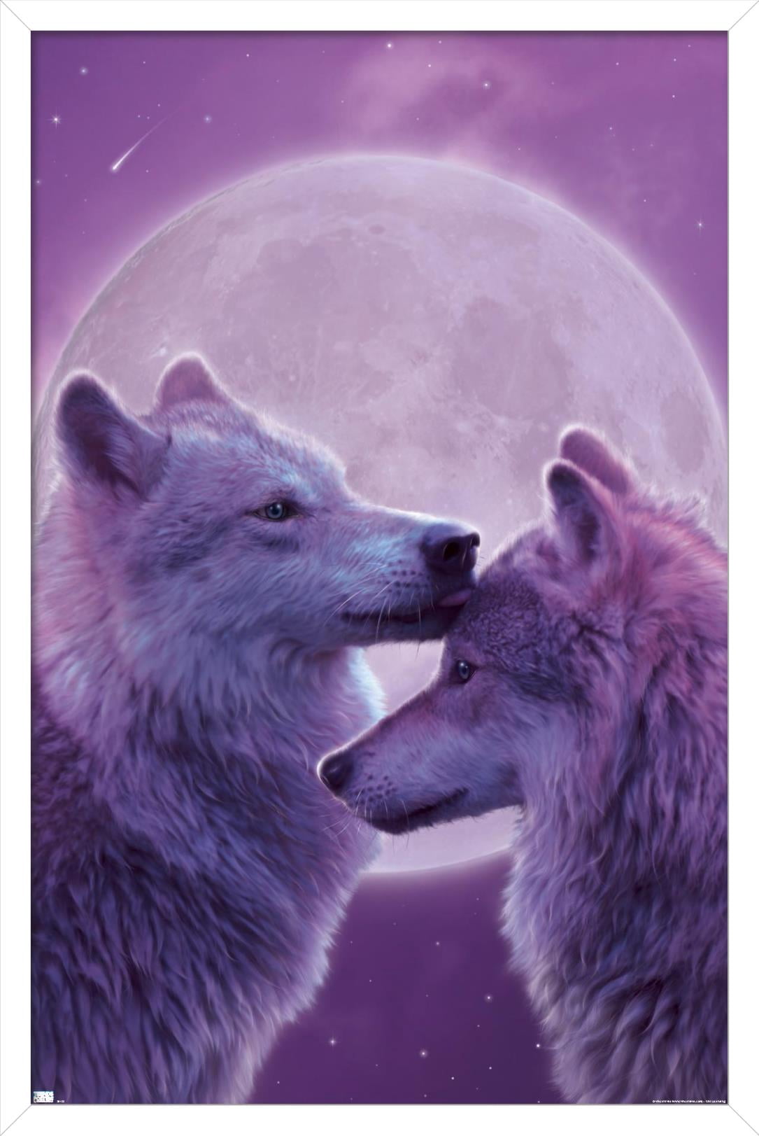 Vincent Hie - LoVing Wolves Wall Poster, 14.725" x 22.375", Framed