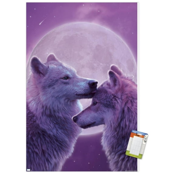 Vincent Hie - LoVing Wolves Wall Poster, 14.725" x 22.375"