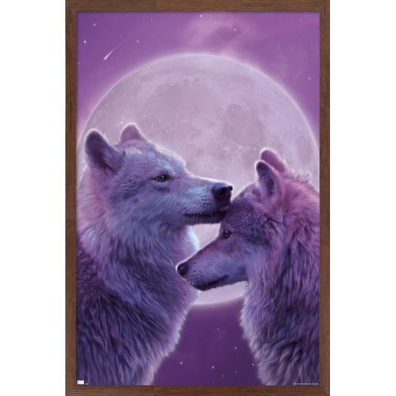 Vincent Hie - LoVing Wolves Wall Poster, 22.375" x 34", Framed
