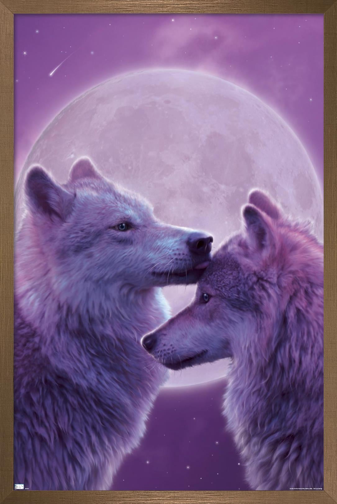 Vincent Hie - LoVing Wolves Wall Poster, 22.375" x 34", Framed