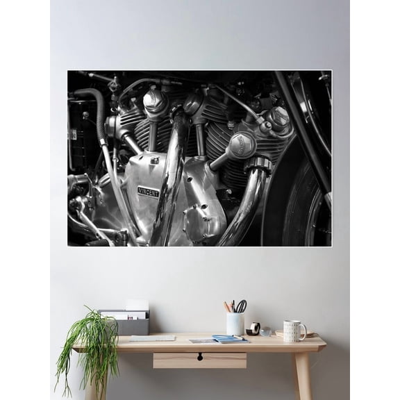 Vincent Hrd Black Shadow Poster Wall Art, Modern Wall Decor For Living Room Bedroom, 8x12 UNFRAMED