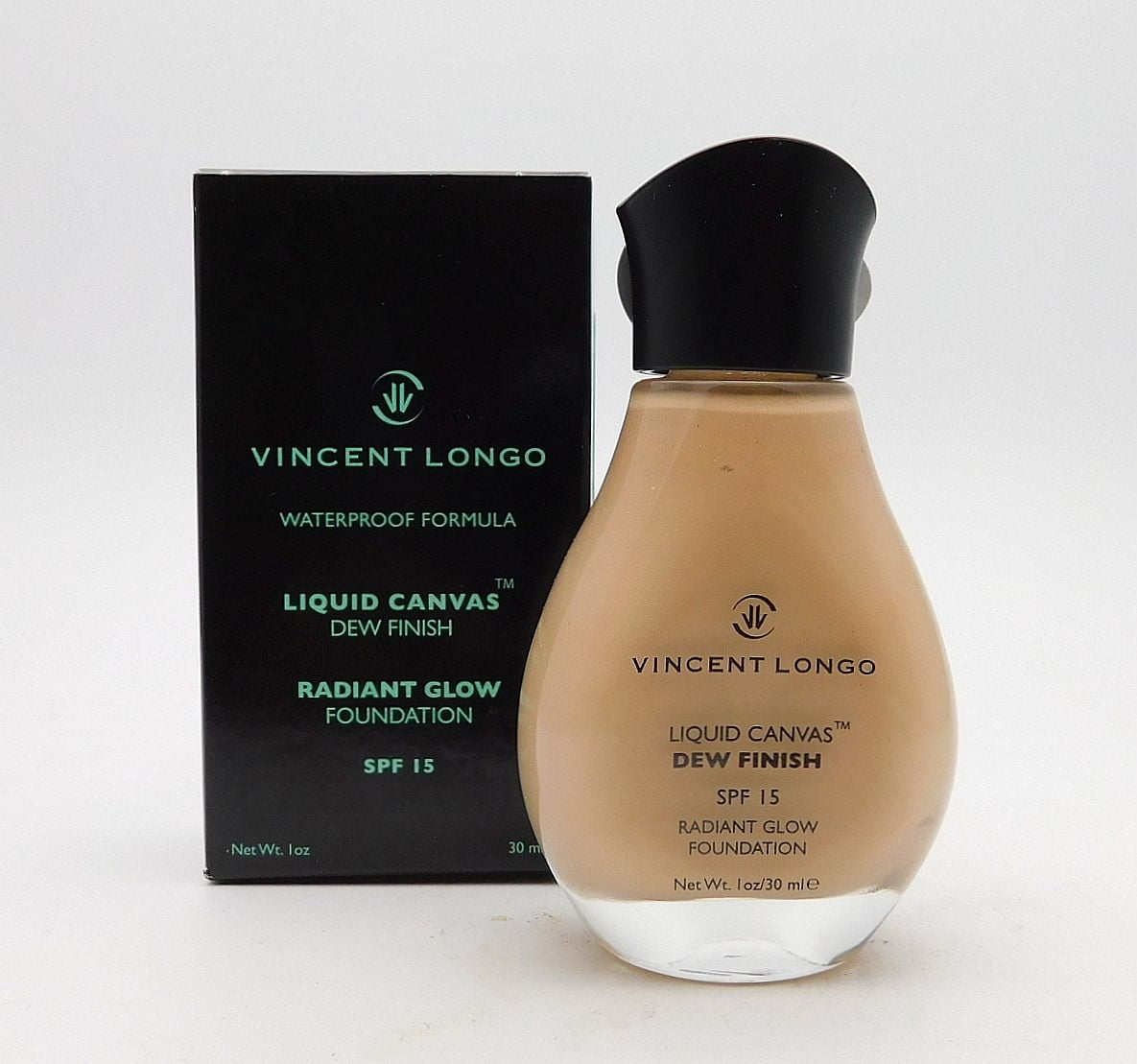 Vincent Longo Liquid Canvas Dew Finish Radiant Glow Foundation Waterproof Formula SPF 15 Light Beige #3 1 Oz.