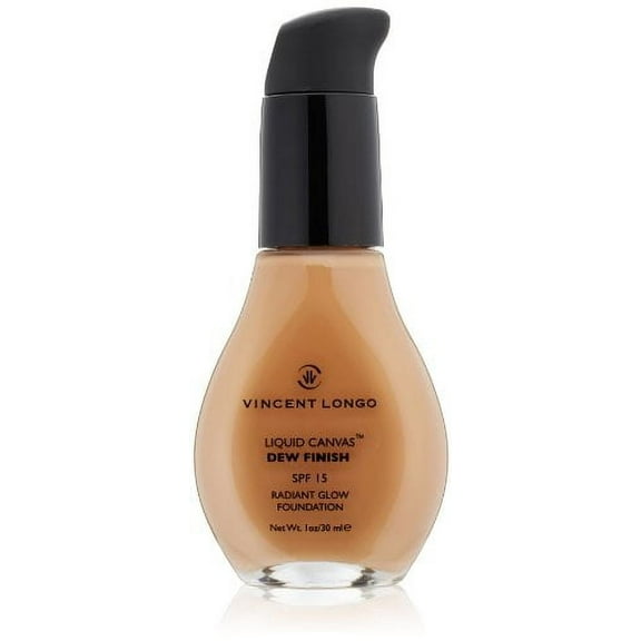 Vincent Longo Liquid Canvas Dew Finish Radiant Glow Foundation Waterproof Formula SPF 15 Rich Sienna #11 1oz