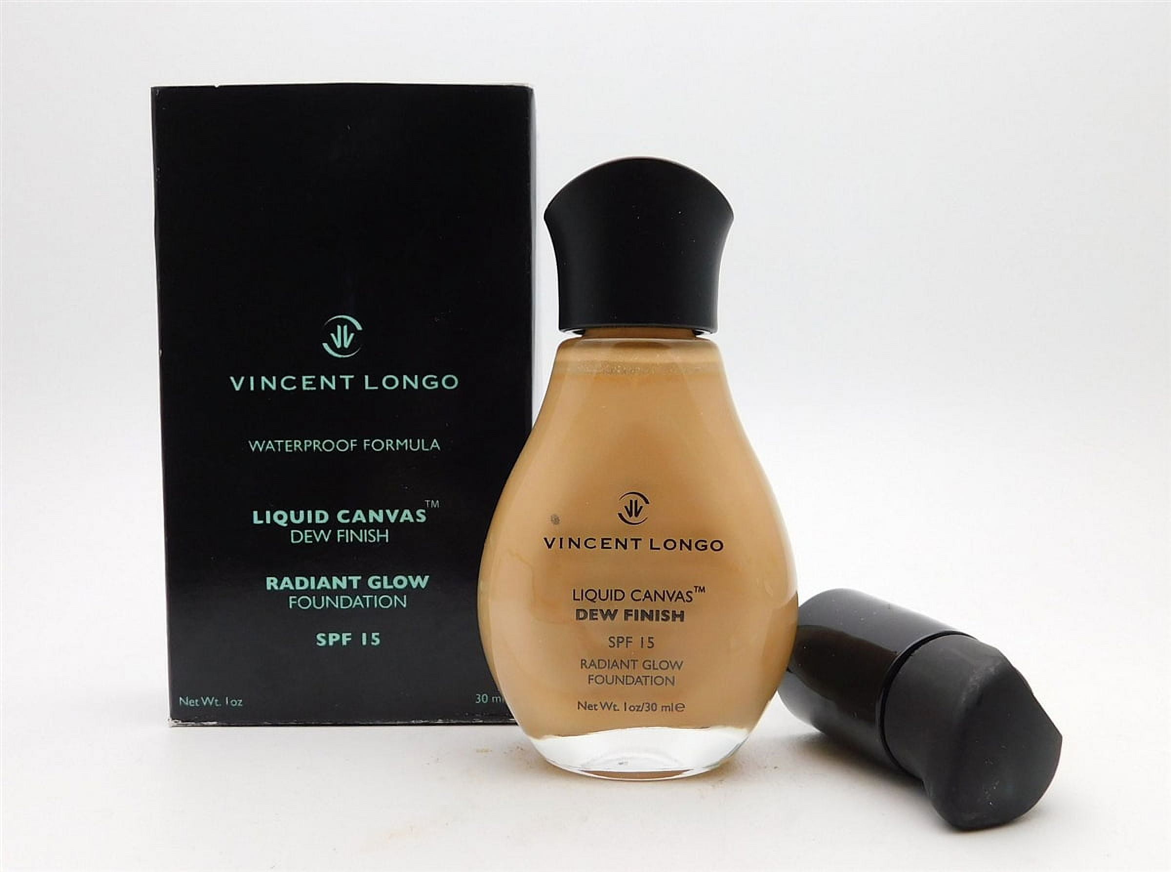 Vincent Longo Liquid Canvas Dew Finish Radiant Glow Foundation Waterproof Formula SPF 15 (with pump) Natural 1 Oz.