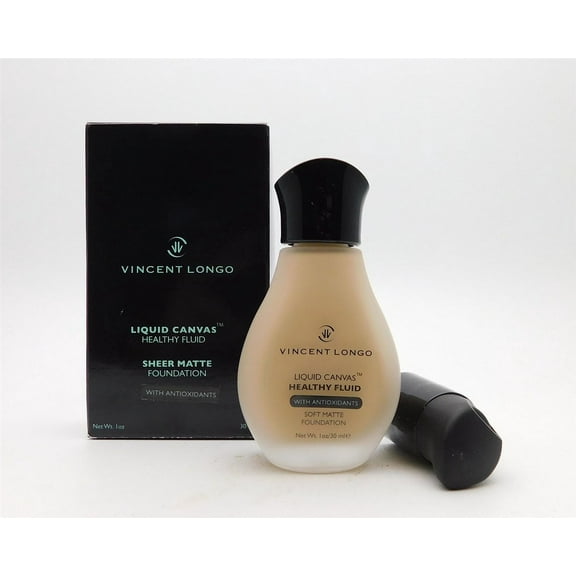 Vincent Longo Liquid Canvas Healthy Fluid Sheer Matte Foundation with Antioxidants (with pump) Golden Sienna # 10 1 Oz.