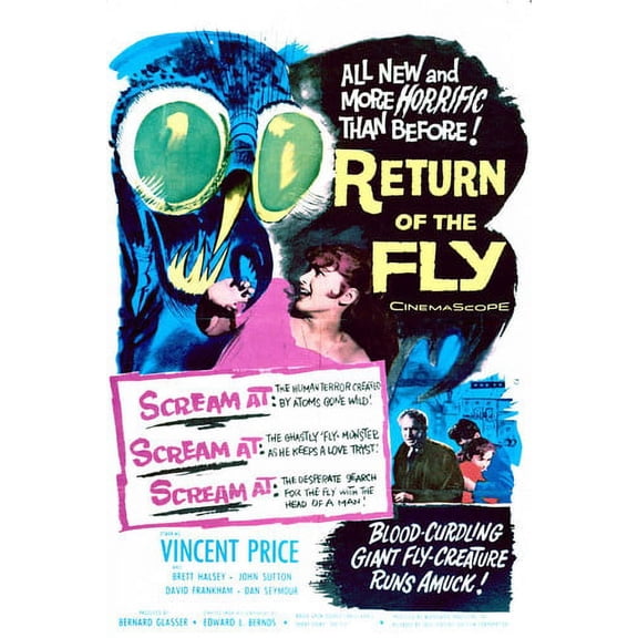 Vincent Price and Brett Halsey in Return of the Fly 24x36 Poster