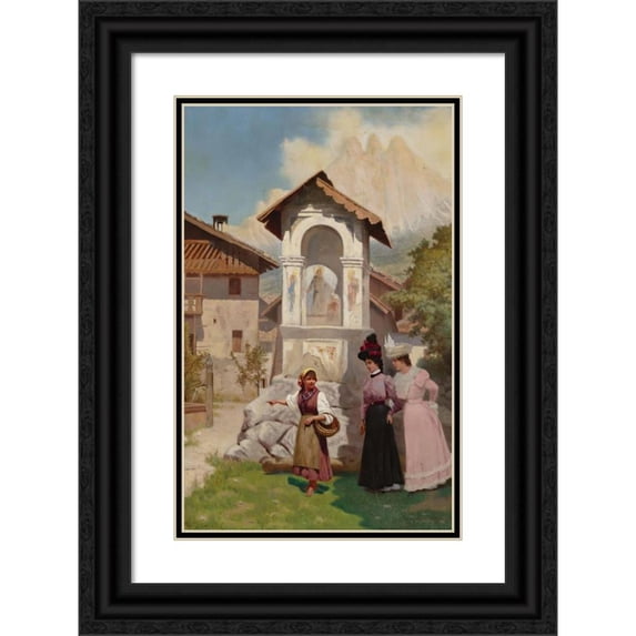 Vincent Stiepevich 11x14 Black Ornate Wood Framed Double Matted Museum Art Print Titled: A Visit to Lvov