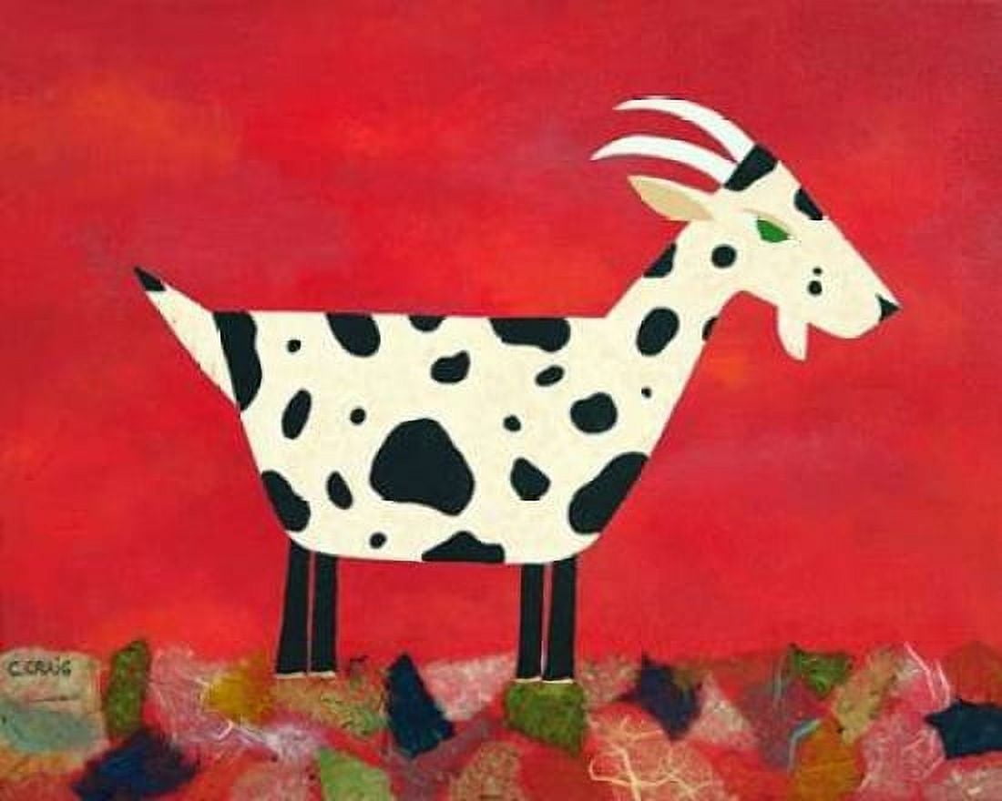 Vincent Van Goat Canvas Art - Casey Craig (24 x 30)