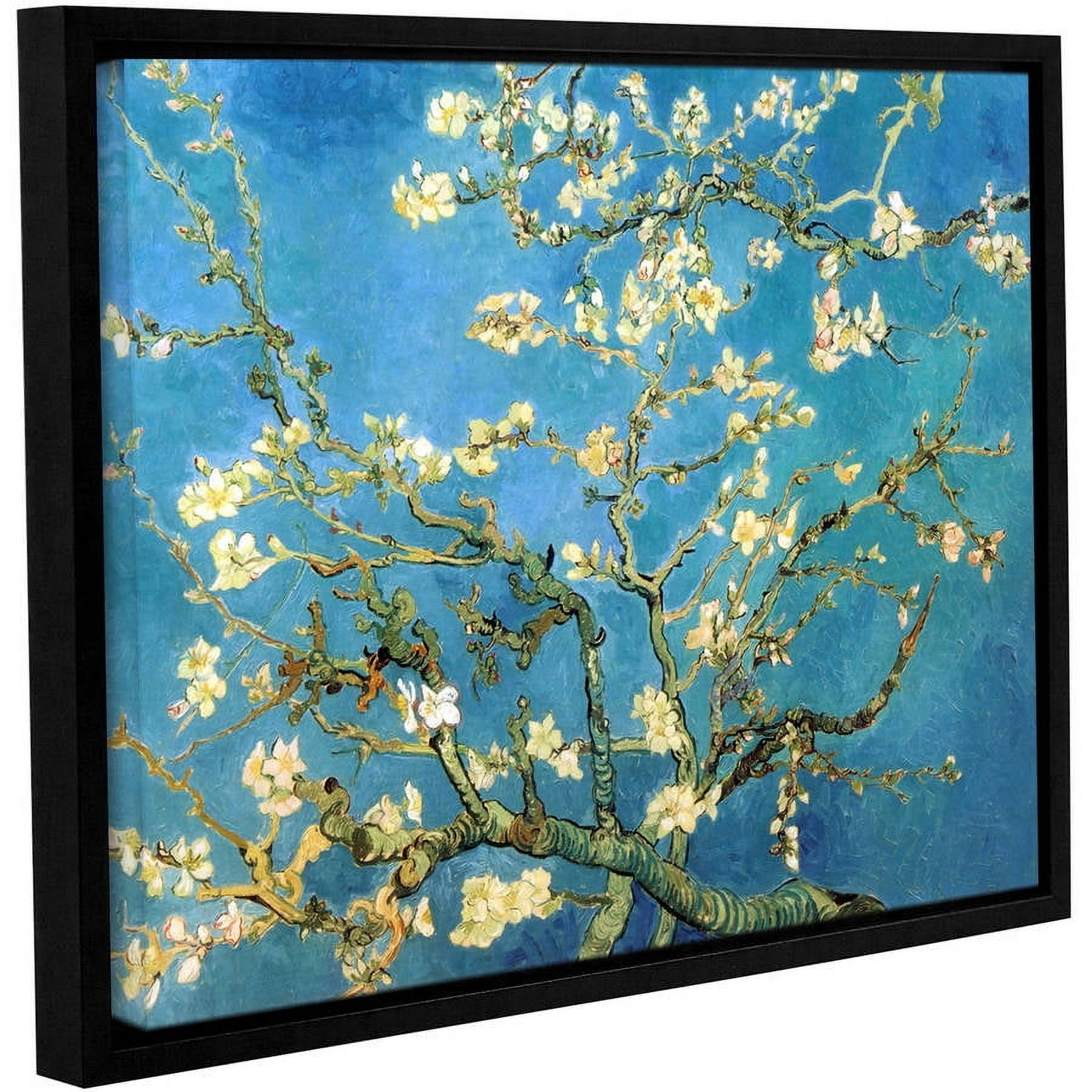 Vincent Van Gogh "Almond Blossom" Floater-Framed Gallery-Wrapped Canvas