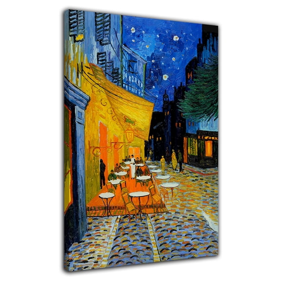 Vincent Van Gogh Art Painting Cafe Terrace At Night Poster Print Canvas Poster Wall Art Picture Suitable For Bedroom Decoration