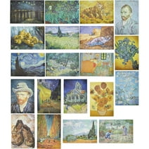 Vincent Van Gogh Art Posters for Bedroom Wall Decor, Office, Dorm (13x19 In, 20 Pack)