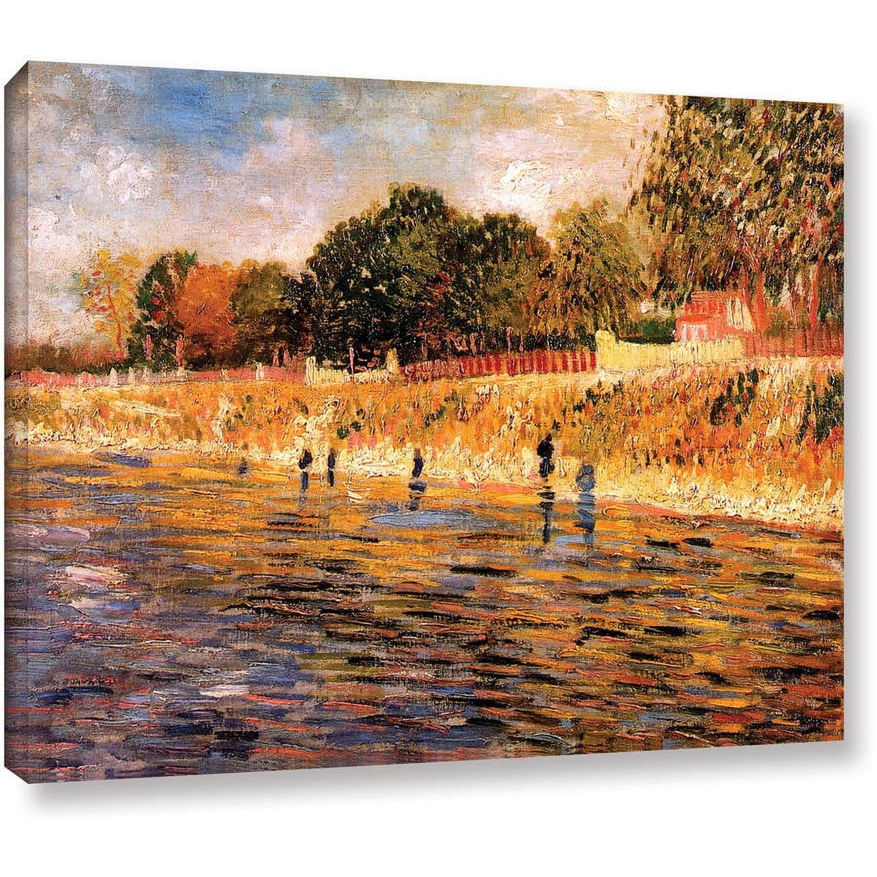 Vincent Van Gogh "Banks Of The Seine" Wrapped Canvas Art