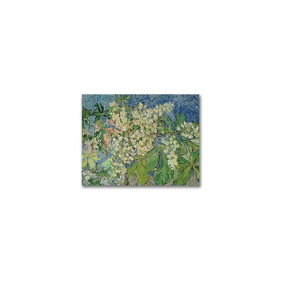 Trademark Fine Art Vincent van Gogh Blossoming Chesnut Branches Canvas Wall Art - 24x32