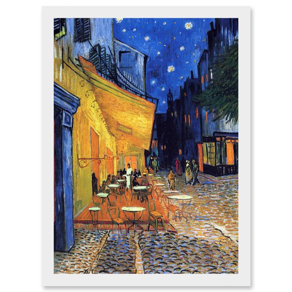 Vincent Van Gogh Cafe Terrace At Night Place Du Forum Arles 1888 A4 Artwork Framed Wall Art Print