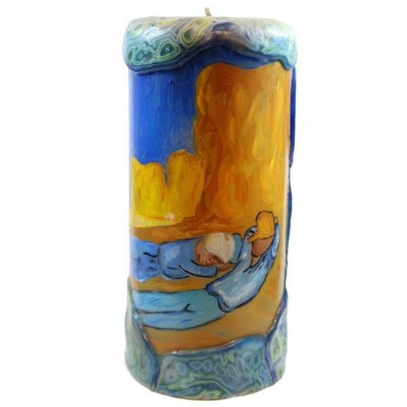 Vincent Van Gogh Candle - Van Glow Hand Painted Pillar Candle - Haystacks