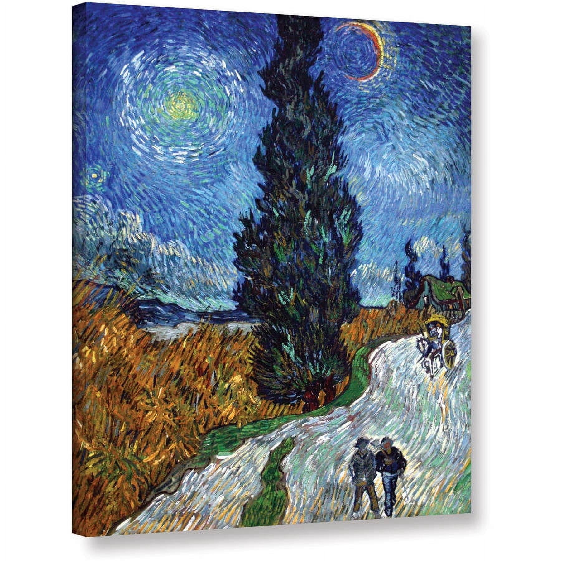 Vincent Van Gogh "Country Road In Provence By Night" Gallery-Wrapped Canvas