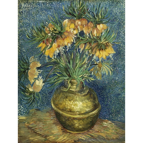 Vincent Van Gogh Imperial Fritillaries In A Copper Vase Extra Large Art Print Wall Mural Poster Premium XL