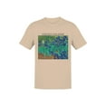 thumbnail image 1 of Vincent Van Gogh Irises Artwork Men's T-shirt, 1 of 3