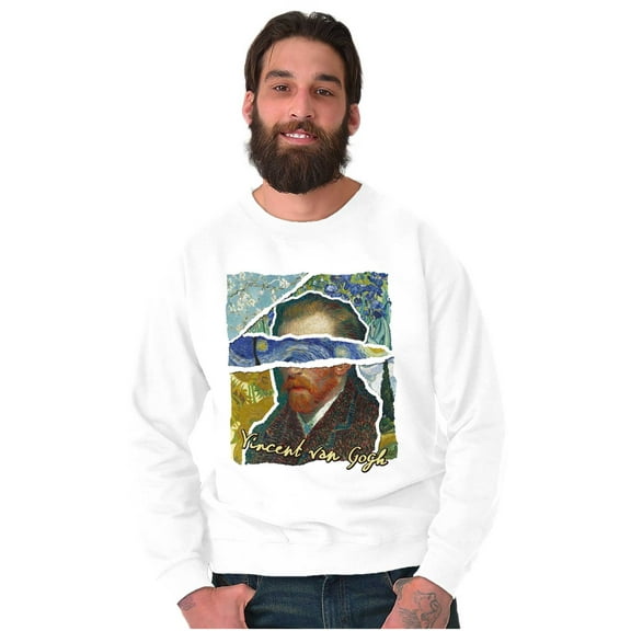 Vincent Van Gogh Modern Art Collage Unisex Plus Fleece Graphic Sweatshirt Brisco Brands 2X