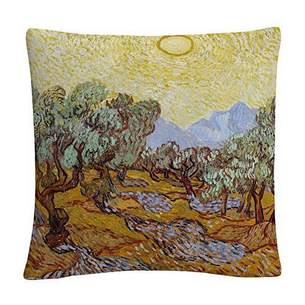 Vincent Van Gogh Olive Trees 1889 16" Square Decorative Throw Pillow