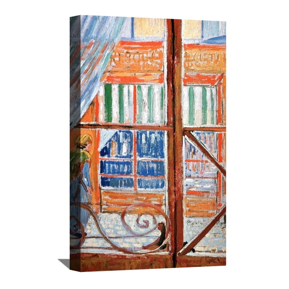 Vincent Van Gogh Painting Van Gogh A Pork-Butcher s Shop Seen from a Window Canvas Wall Art