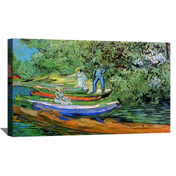 Vincent Van Gogh Painting Van Gogh Bank of the Oise at Auvers Canvas Wall Art