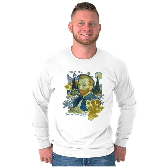 Vincent Van Gogh Paintings Scrapbook Long Sleeve TShirt Men Women Brisco Brands S