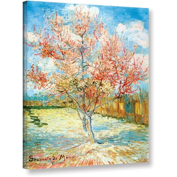 Vincent Van Gogh "Pink Peach Tree" Wrapped Canvas Art