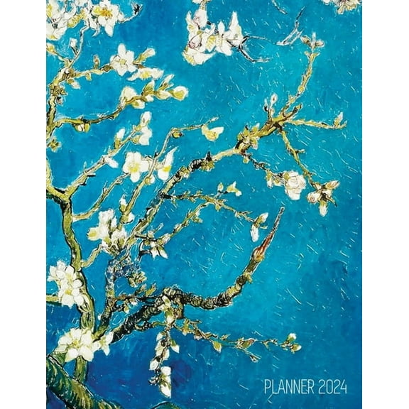 Vincent Van Gogh Planner 2024: Almond Blossom Painting Artistic Post-Impressionism Art Organizer: January-December (12 M, (Paperback)