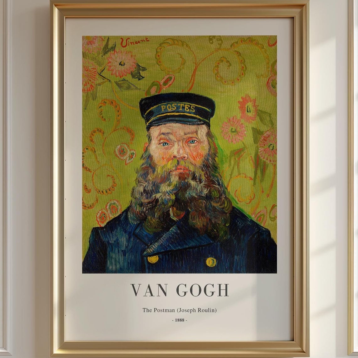 Vincent Van Gogh - The Postman (Joseph Roulin) 1888 - Framed Wall Art ...