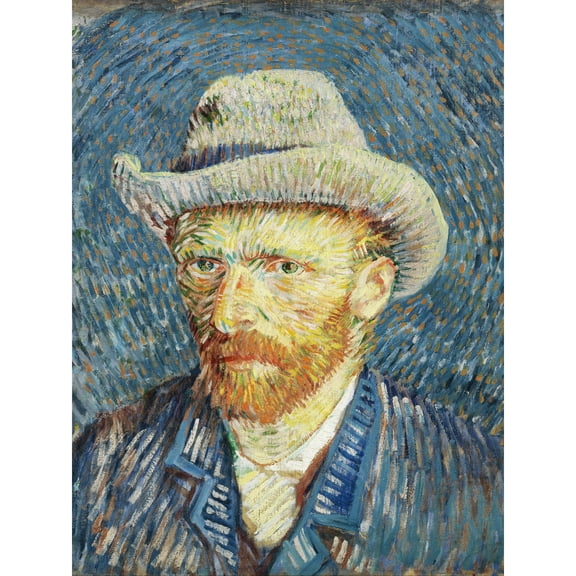 Vincent Van Gogh Self Portrait With Grey Felt Hat Extra Large Art Print Wall Mural Poster Premium XL