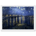 thumbnail image 1 of Vincent Van Gogh Starry Night Over Rhone 1888 A4 Artwork Framed Wall Art Print, 1 of 1
