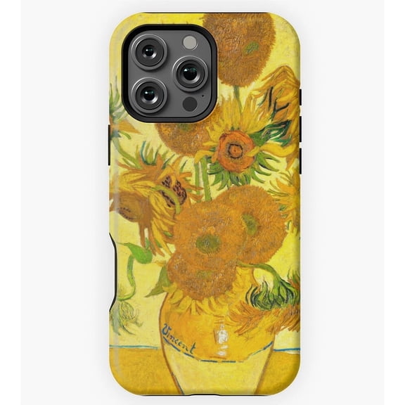 Vincent Van Gogh Sunflowers Yellow Fine Art Masterpiece iPhone 11 12 13 14 15 16 17 Pro Max Case
