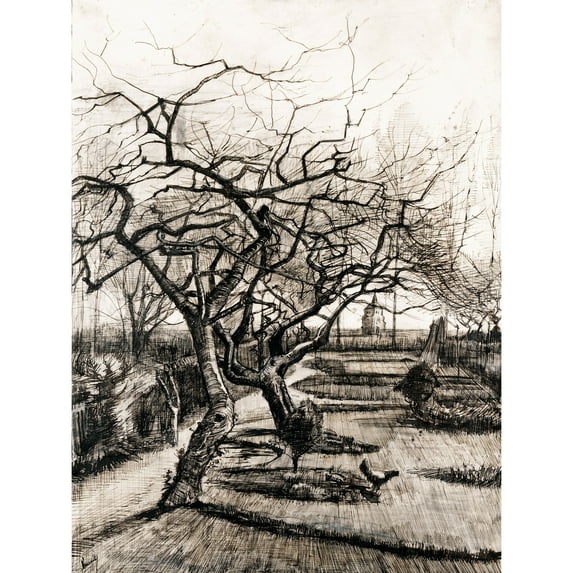 Vincent Van Gogh The Parsonage Garden At Nuenen In Winter Extra Large Art Print Wall Mural Poster Premium XL
