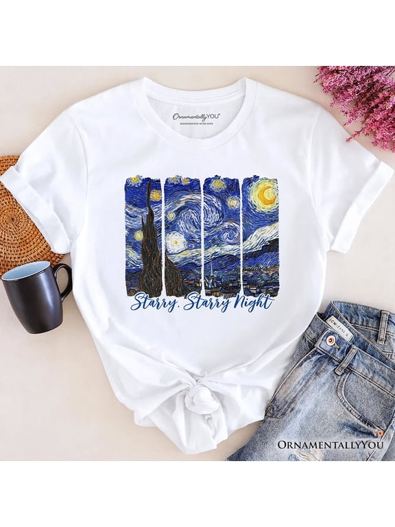 Vincent Van Gogh The Starry Night T-Shirt, Famous Painting Tee