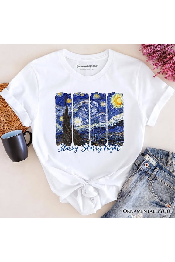 Vincent Van Gogh The Starry Night T-Shirt, Famous Painting Tee